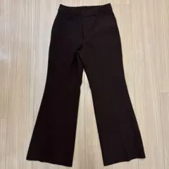 ユニクロ　スマートフレアパンツ ブラウン S