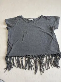 DURER フリンジ付きグレー半袖Tシャツのサムネイル
