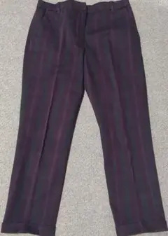 美品　グローバルワーク　チェック　テーパードパンツ