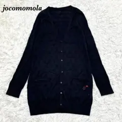 【美品】 jocomomola 長袖ロング薄手カーディガン 40 ブラックのサムネイル