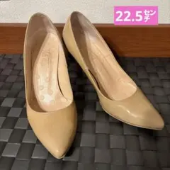 プールサイド　エナメル　ベージュ ポインテッド　ハイヒール　22.5 雨天兼用のサムネイル