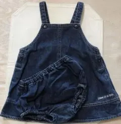 コムサ・デ・モード デニム ジャンパースカート パンツ付き 80