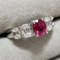 PT天然ルビーリング 0.65ct 中宝ソーティング サイズ8号強のサムネイル