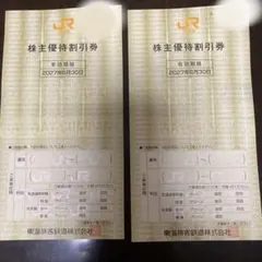 ＪＲ東海　株主優待割引券　２枚のサムネイル