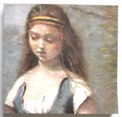 黒田清輝、【野辺】、新品高級額 額装付、年代物・希少画集画、状態