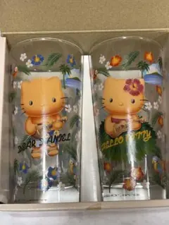 希少レア ハローキティ ダニエル 日焼け ハワイ タンブラーセット 1999
