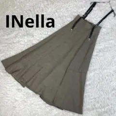 美品　INella　イネラ　メランジツイルジャンパースカート　サイズ1　ベージュのサムネイル