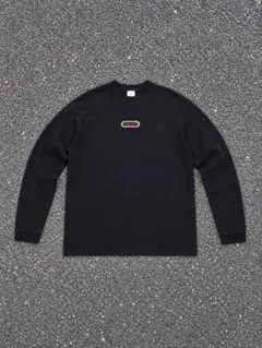 【日本限定】HUF オーバルロゴ 日本製 ロンT ブラック　フェードのサムネイル