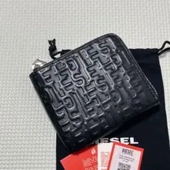 未使用DIESELディーゼル　レザーL字ジップ財布　ブラック　黒　袋付き