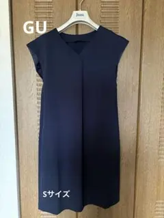 GU ネイビー ノースリーブ ワンピース