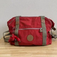 新品　Kipling 2wayショルダー、ミニボストンバッグ レッド