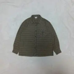 vintage カジュアル ノームコア チェック柄 長袖シャツ ブラウス