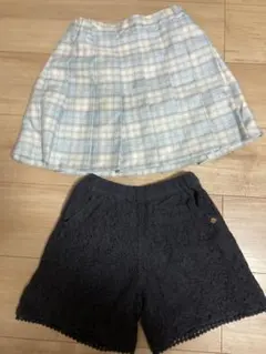 130 女の子　スカート、キュロット