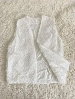 NICE CLAUP ナイスクラップ　フェザー　ジレ　ベスト　新品未使用　タグ付