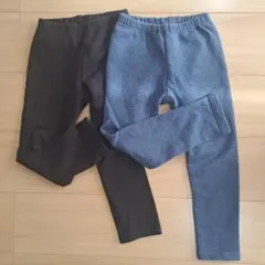 UNIQLO110サイズ 裏起毛 ボトムス 2点セット