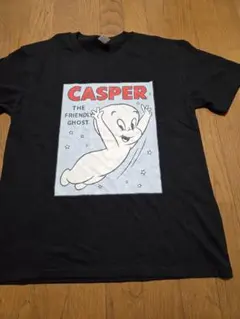 キャスパー・ザ・フレンドリーゴースト Tシャツ 黒グラフィック　パロディ