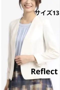◆Reflect◆ノーカラー サマージャケット アイボリー 13のサムネイル