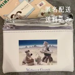 【匿名】ウォレスとグルミット　フラットポーチ【送料込み】