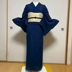 モ9998 未使用近い　美品　絽　正絹　紋付き　色無地　フルセット　薄物　夏着物