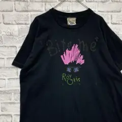 USA製90sヴィンテージTシャツ！シングルステッチ　ブラック半袖古着XL 25