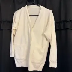 カーディガン 白 制服 ホワイト