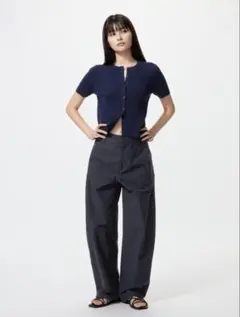 ジャージーバレルレッグパンツ