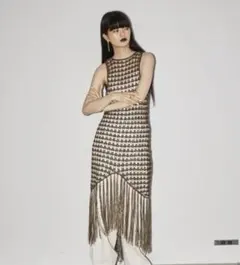 2回着用〙TODAYFUL ジャカードパイピングガウン 36 トゥデイフル総柄 