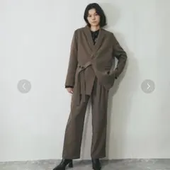 FRAY I.D ツイルショートジャケット＆スーパーハイウエストパンツ