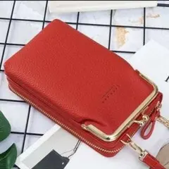 スマホポーチ ショルダーバッグ レディース がま口 長財布 お財布ポシェット