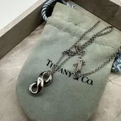 極美品 オールドティファニー インフィニティ ネックレス シルバー925 TIFFANY&Co.】ティファニー インフィニティ ダブルチェーン