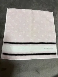 GIVENCHY ピンク ストライプ タオルハンカチ