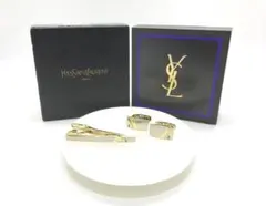未使用 ■ イヴ サンローラン YSL タイピン カフス セット ■ ゴールド系