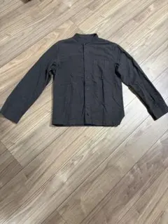 無印良品 フランネル スタンドカラーシャツ 長袖 チャコールグレー Sサイズ