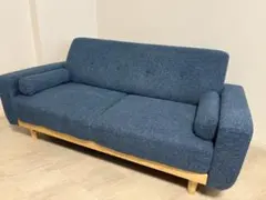 LOWYA 2人掛けソファ ブルー ファブリック