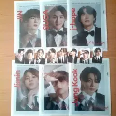 BTS クリアファイル（RM以外）６枚＋トレカ８枚（Vのみ２種類）のセット