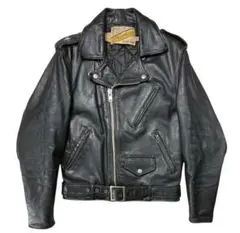 ショット ワンスター ダブルライダース ジャケット ブラック 36/②