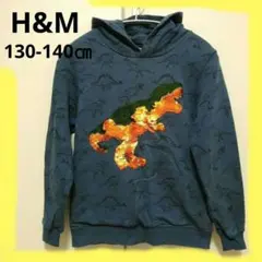 H&M パーカー 恐竜 スパンコール 130㎝140cm
