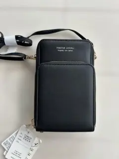 ブラック スマホショルダーバッグ