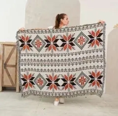 ラグマット ブランケット アウトドア キャンプ オルテガ キリム 新品