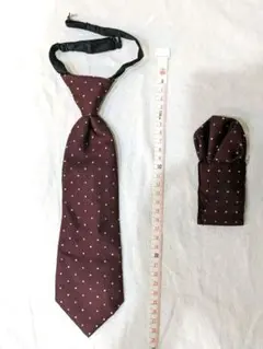 子供用　バーガンディ ネクタイ　入学式　冠婚葬祭