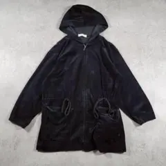 【美品】marie claire ベロア調パーカー 黒 9　M相当