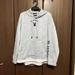 PLAYBOY グレー パーカー フード付きのサムネイル