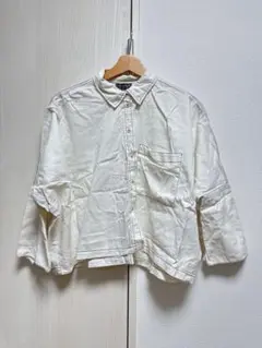 TOP SHOP 七分袖　シャツ　白シャツ　モモンガシャツ