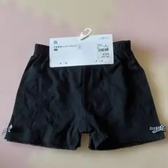 黒 スパッツ オーバーパンツ　リボン　120cm 2枚組