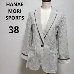 HANAE MORI SPORTS ストライプ テーラードジャケット 38のサムネイル