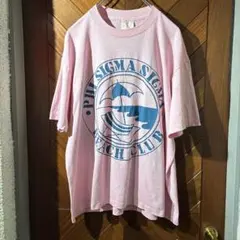 古着 90's USA製 シングルステッチ 記念Tシャツ 半袖Tシャツ ピンク