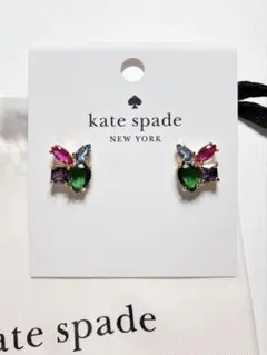 ケイトスペード　フライング カラー クラスター スタッズ ピアス マルチカラー
