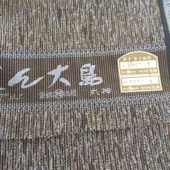 8 びじん大島 反物 紬 茶系