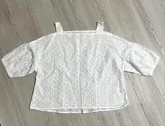 アースミュージックアンドエコロジー　シャツ　レディースシャツ　フリーサイズ　白