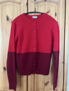 値下げマッキントッシュフィロソフィー　バイカラーカシミヤカーディガン　38